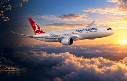 Avião da Turkish Airlines retornando ao Brasil